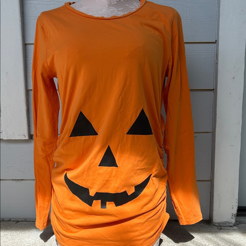 maternity pumpkin long sleeve
